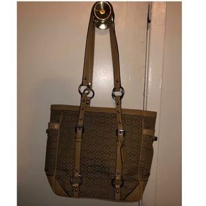Brown/Tan Coach tote shoulder purse